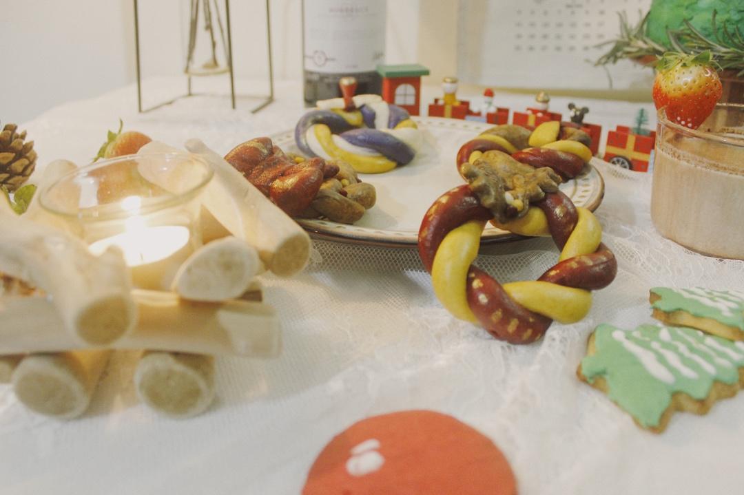 【原创】圣诞节花环馒头