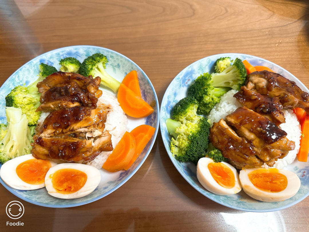 不放一滴油的照烧鸡腿饭