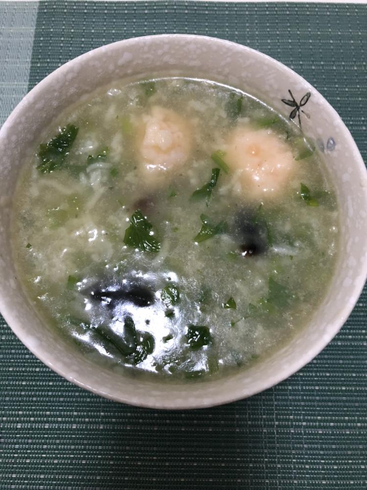 虾滑皮蛋粥