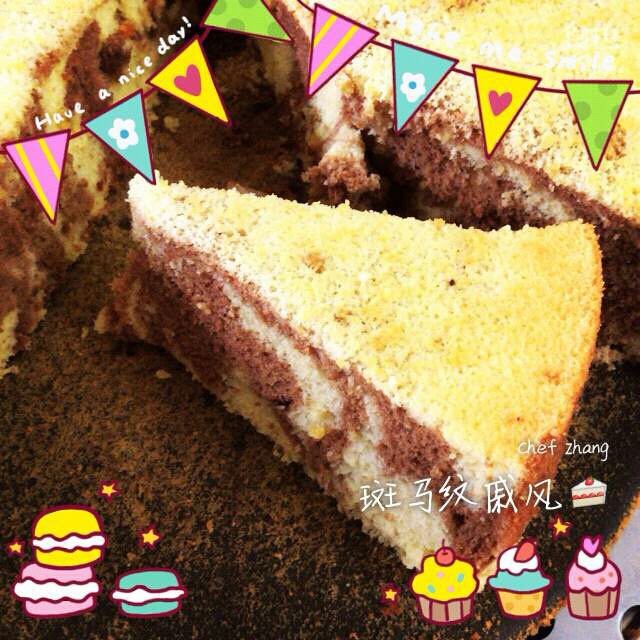 斑马纹戚风蛋糕