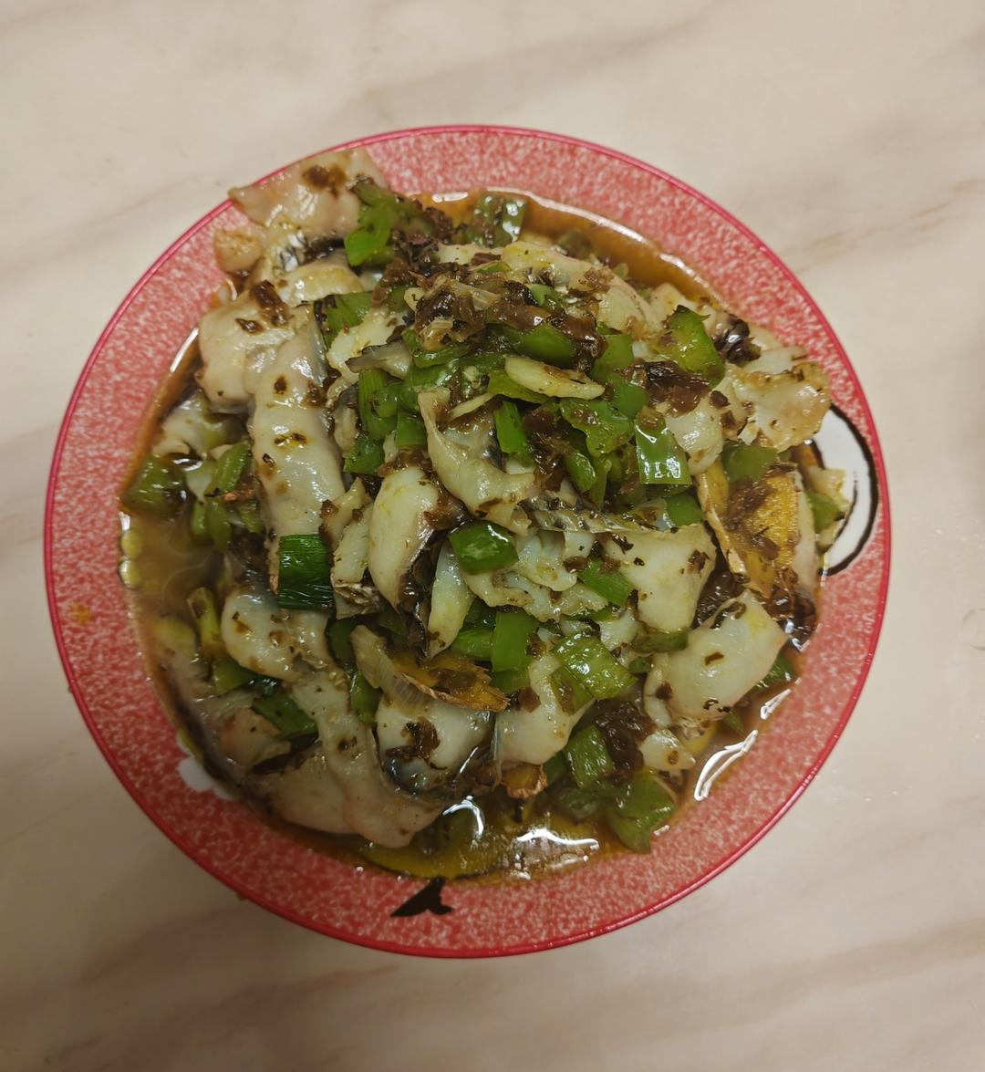 芽菜炒乌鱼