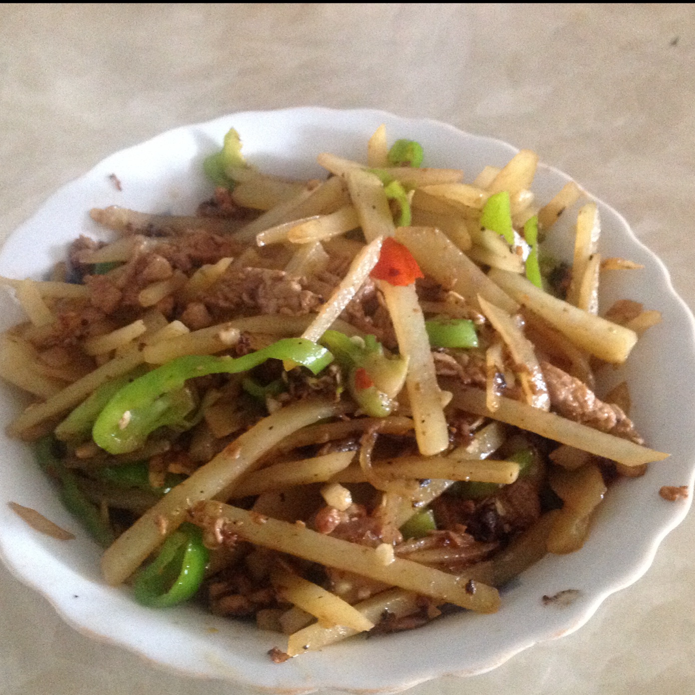 下饭家常菜之香辣土豆小炒肉