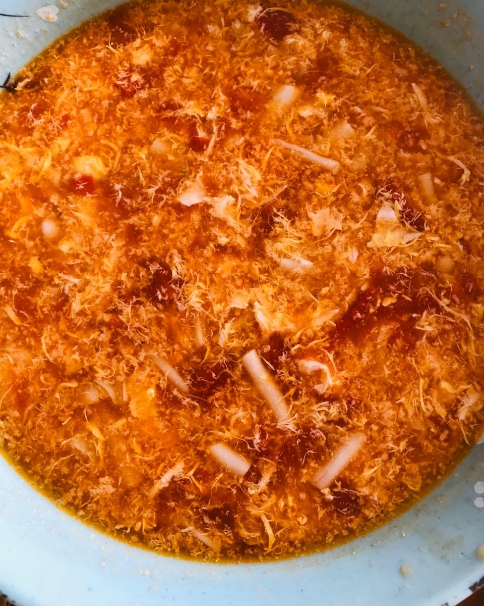 巨鲜美番茄蘑菇蛋汤