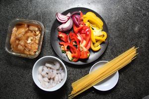 🍤虾仁鸡胸肉番茄意面🍝的做法 步骤2