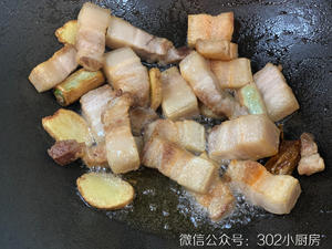 【0330】笋干腐竹烧肉 <302小厨房>的做法 步骤4