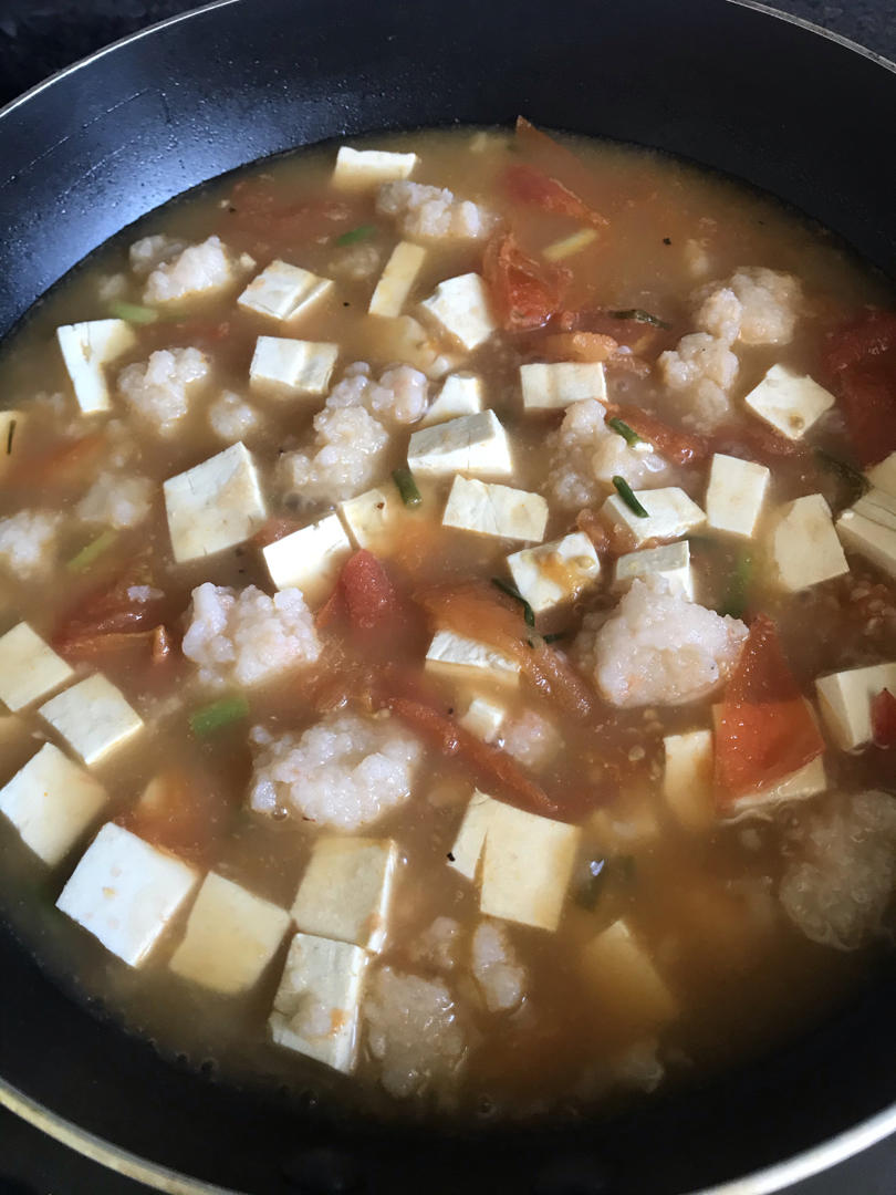 🍅番茄虾滑豆腐汤