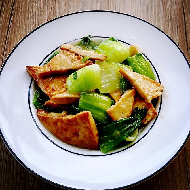 青菜烩豆腐的做法