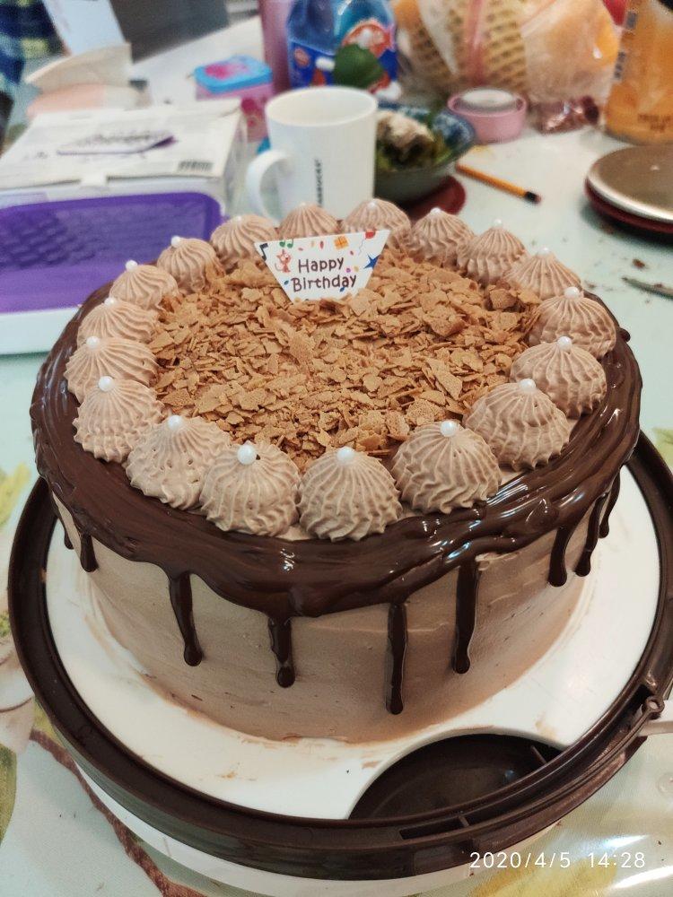 6寸巧克力甘纳许生日蛋糕