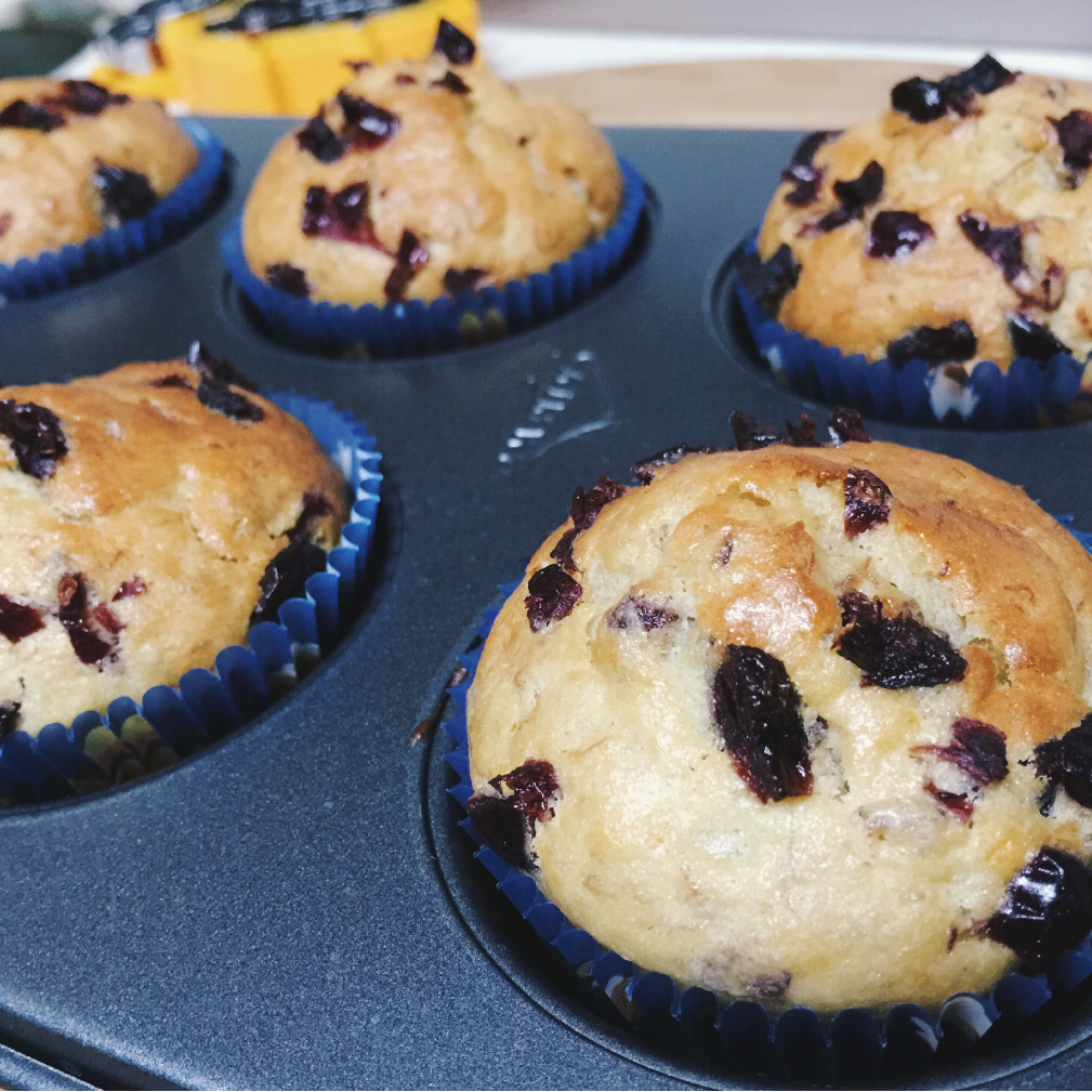 少女心的香蕉蔓越莓玛芬