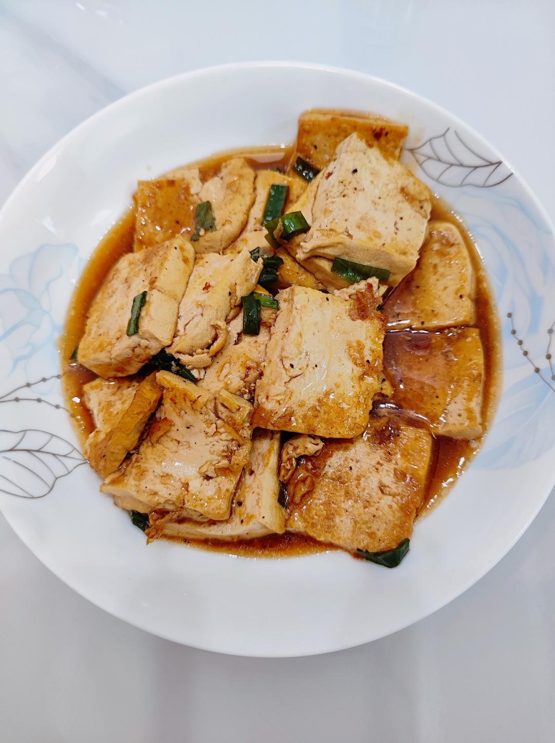 葱烧豆腐