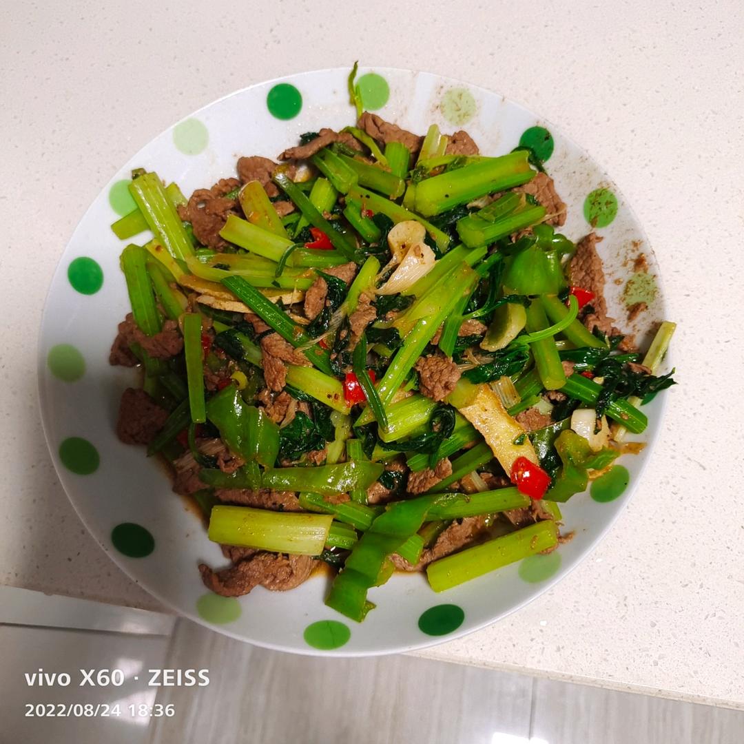 营养又美味的芹菜炒牛肉
