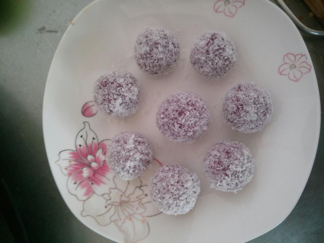 紫薯山药椰蓉丸的做法