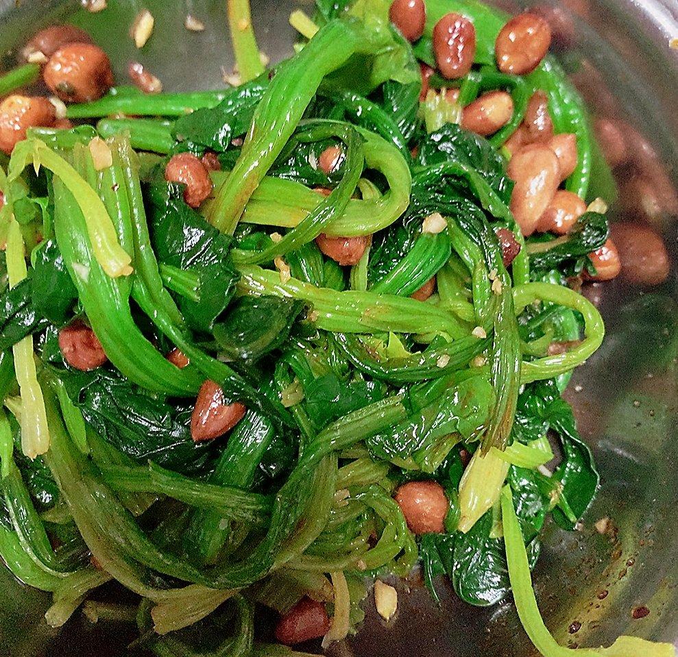 陈醋菠菜花生米