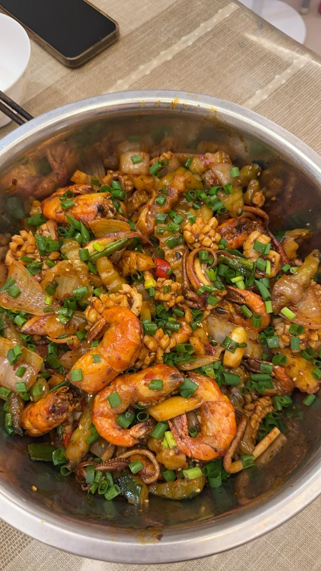 干锅鱿鱼罗氏虾