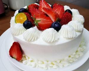 水果淡奶油裱花蛋糕的做法 步骤30