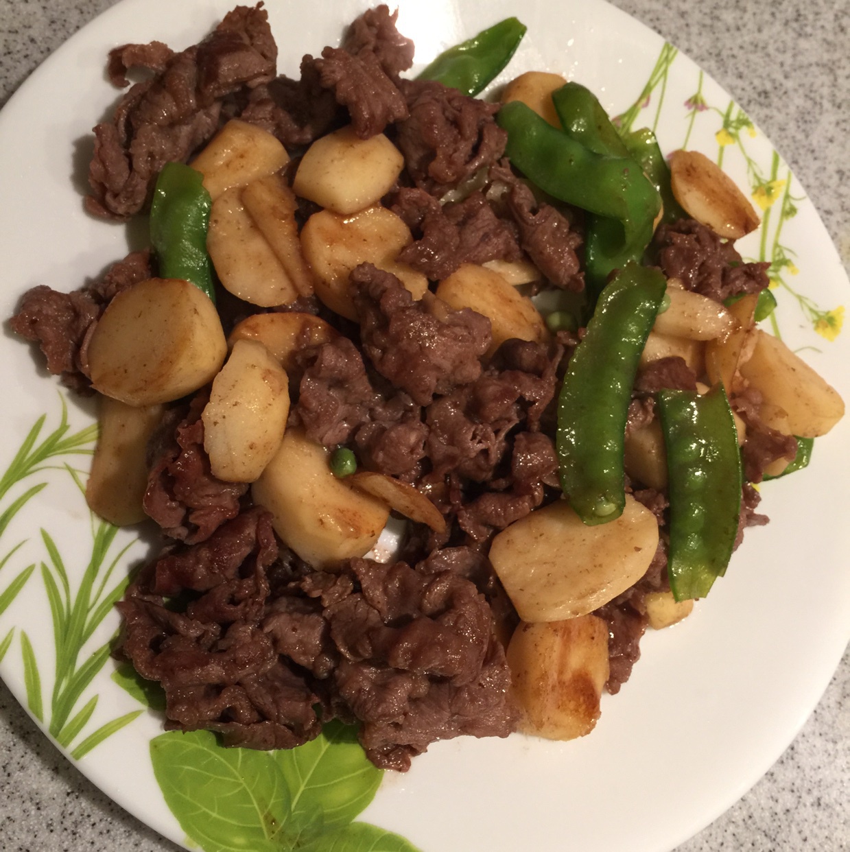 肉片炒慈菇