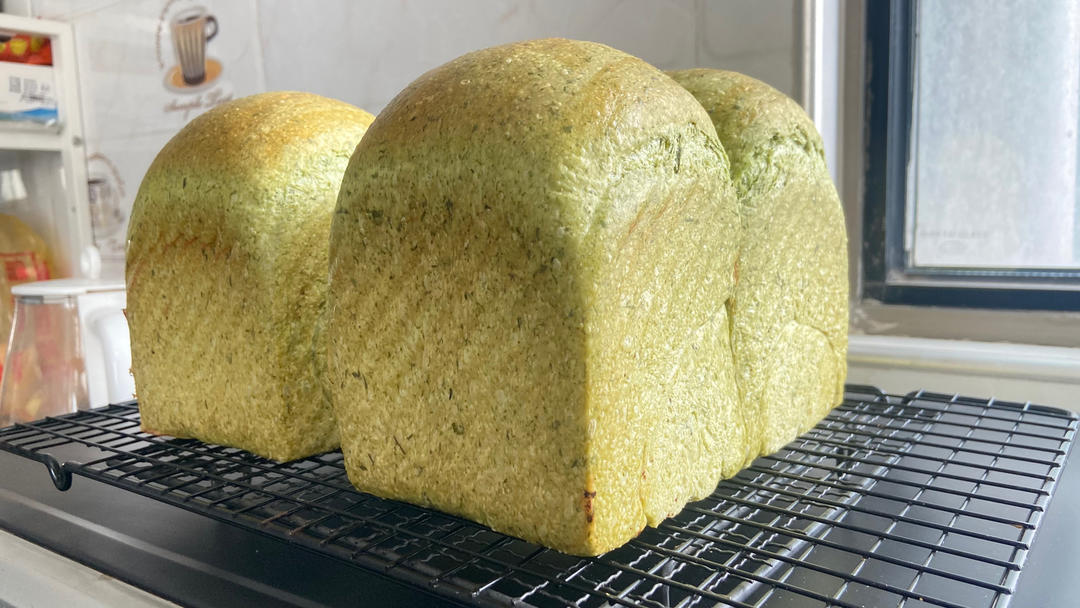 🍞超软糯艾草奶香吐司面包—下厨房独家原创