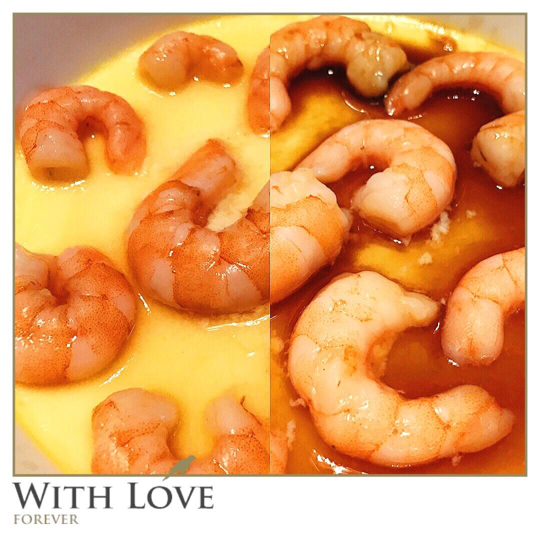 鲜虾蒸蛋