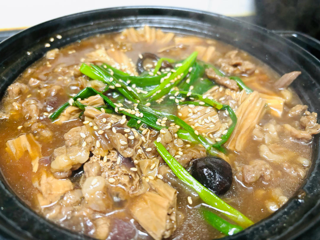 强强联手的腐竹焖牛肉