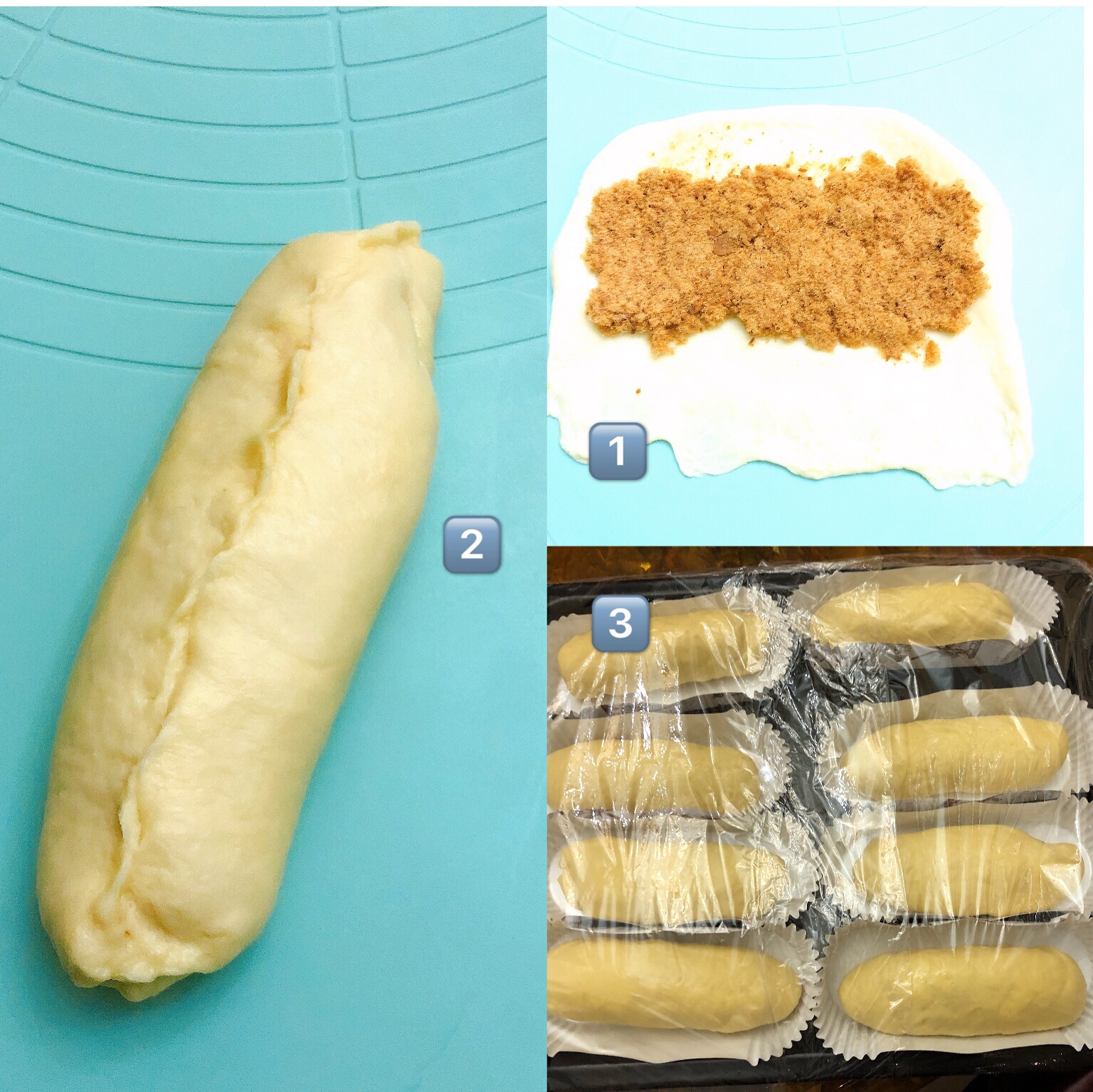懒人福利‼️肉松芝士香葱包‼️一次发酵超柔软拉丝Yummy😋的做法 步骤2