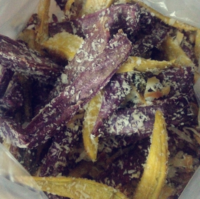 椰蓉烤红薯条（健康夜宵）