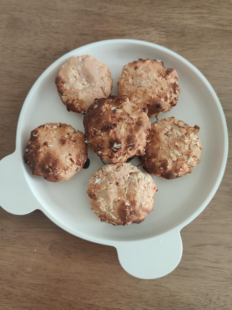 儿童蛋白质粉燕麦饼（空气炸锅）的做法