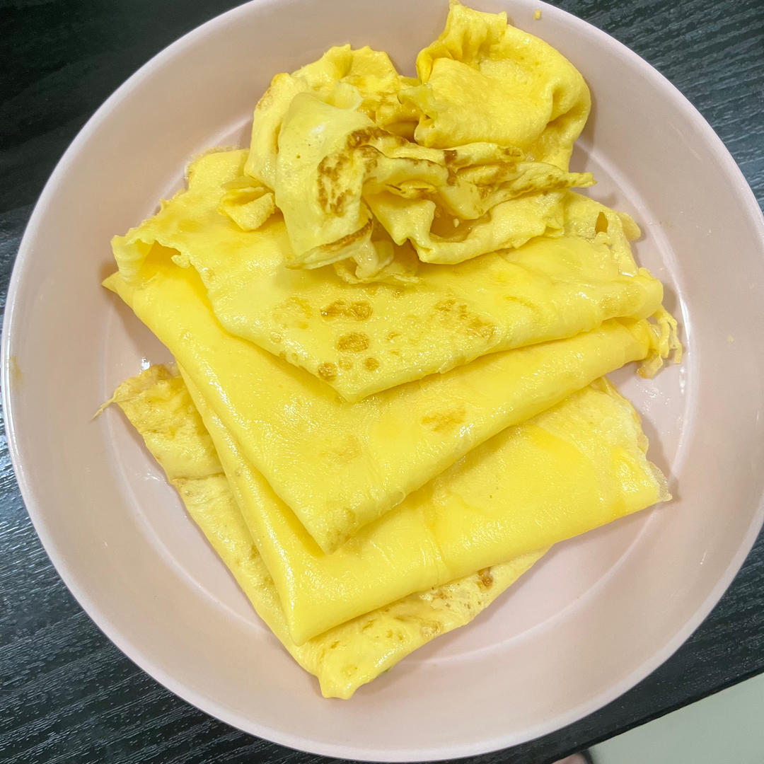 五分钟速成早餐                         奶香葱花鸡蛋饼卷饼