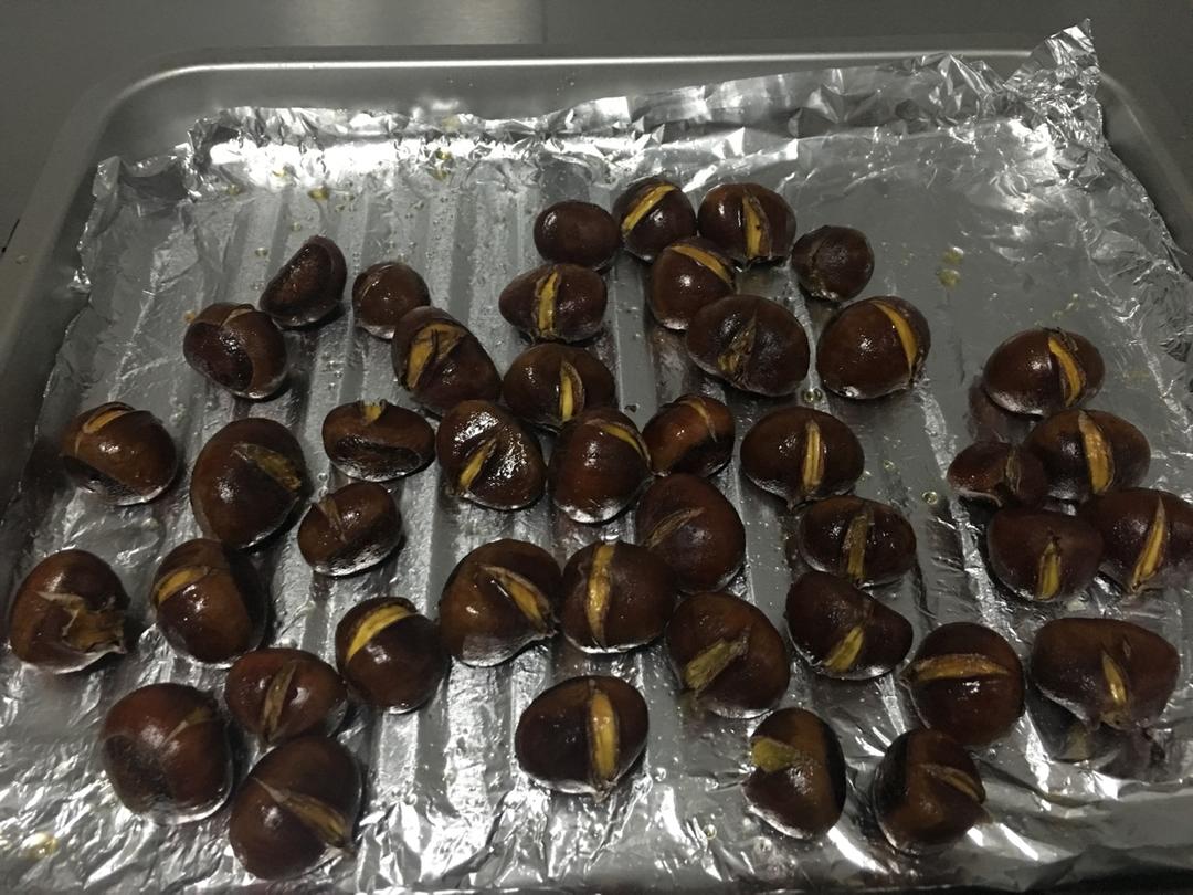 烤箱版糖蜂蜜炒板栗