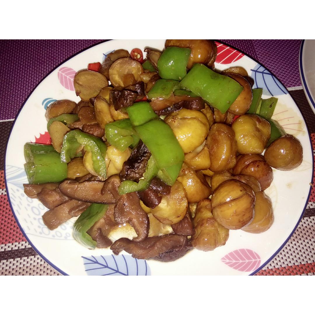 香菇烧栗子