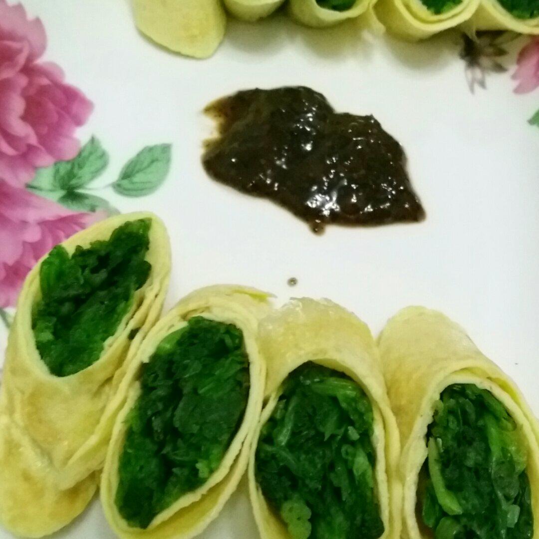 好吃又简单的鸡蛋菠菜卷