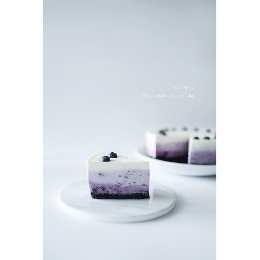 渐变蓝莓冻芝士蛋糕（免烤）