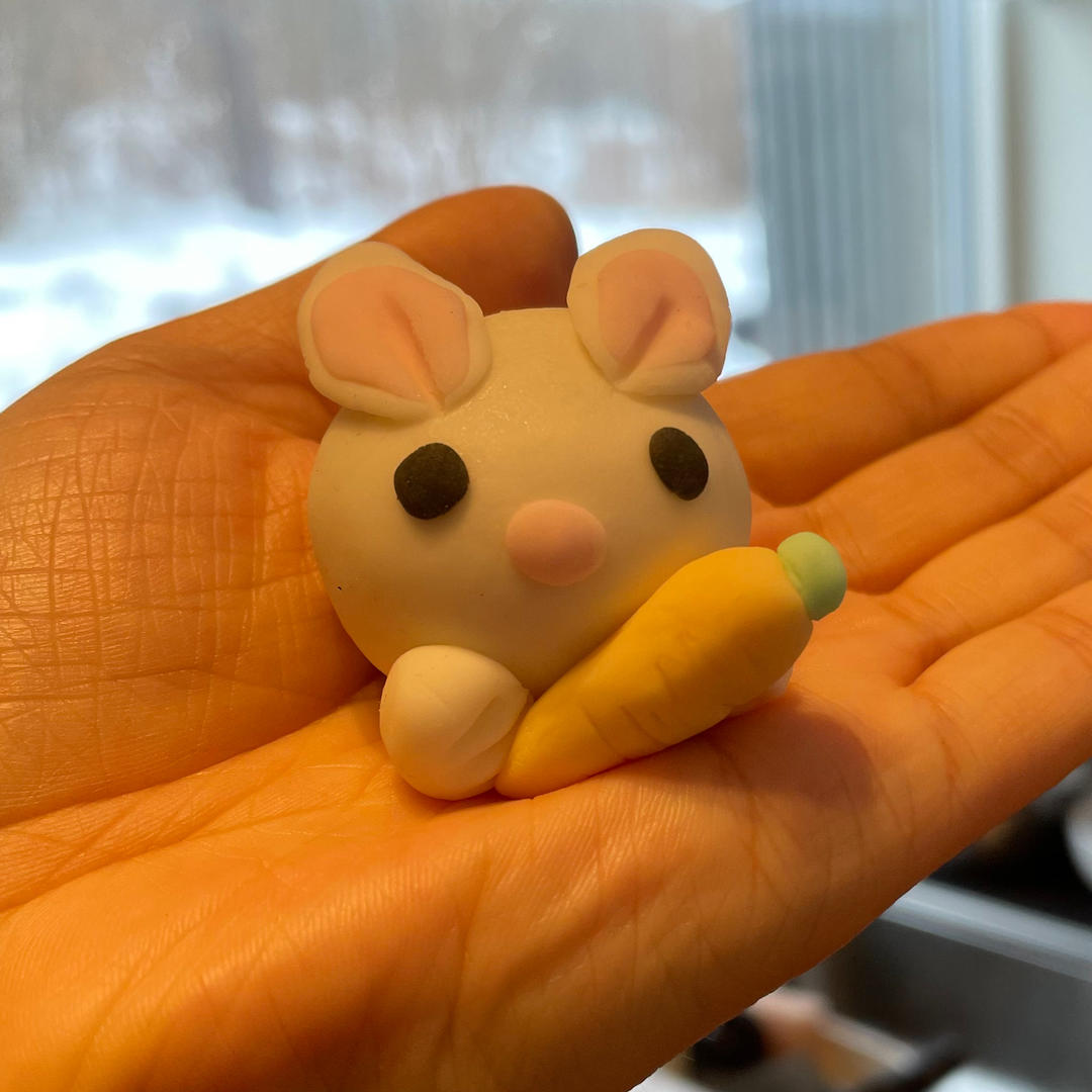 萌萌哒的兔子汤圆~#定格我的早餐瞬间#