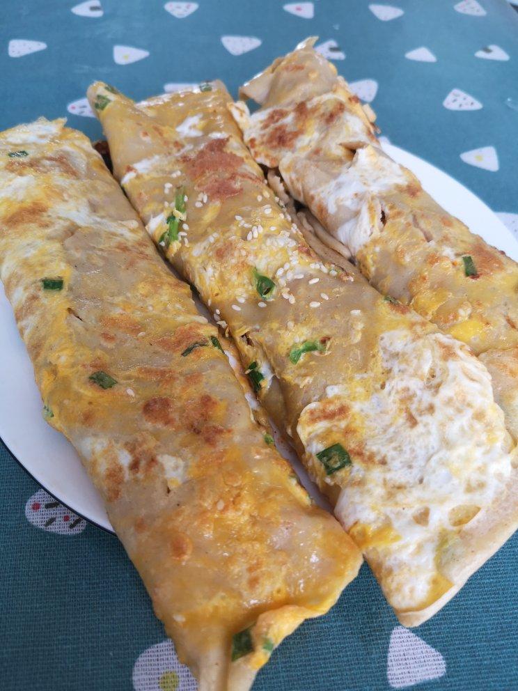 秒杀早餐摊不破皮大煎饼，步骤超详细