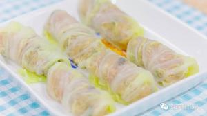 白菜鲜虾卷 宝宝辅食食谱的做法 步骤11