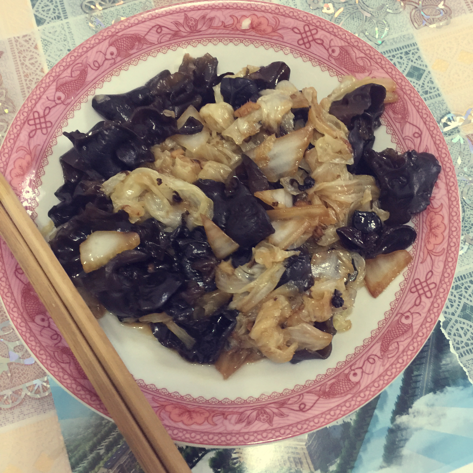 白菜炒木耳