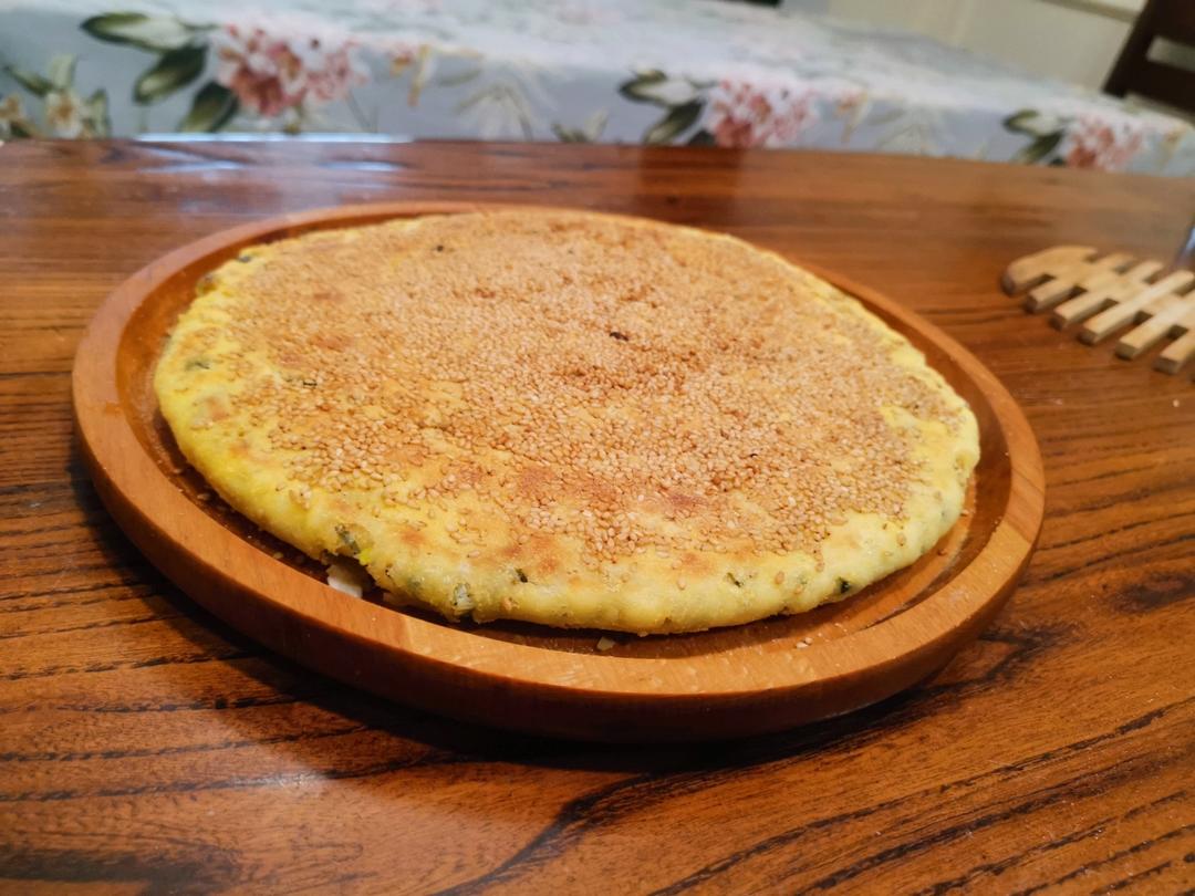 豆渣全麦葱油饼