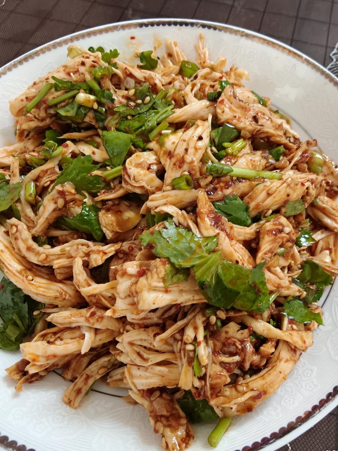 鸡胸肉这样做巨好吃❗️凉拌鸡丝😋低脂高蛋白