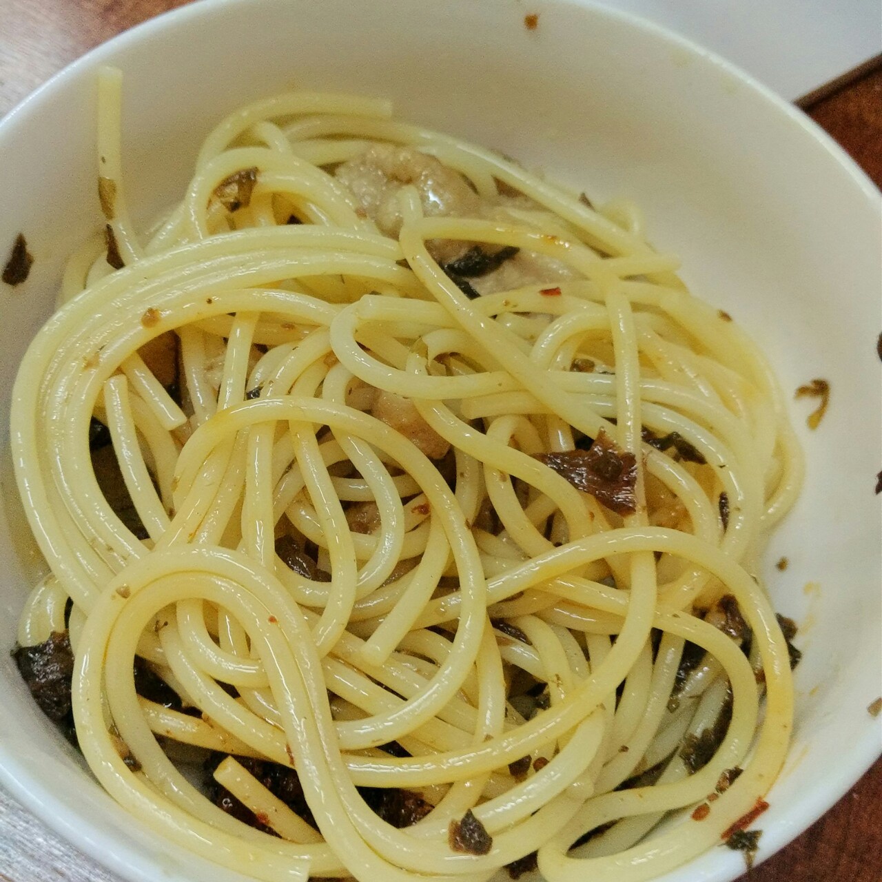 可能是最好吃系列--橄榄菜培根意面