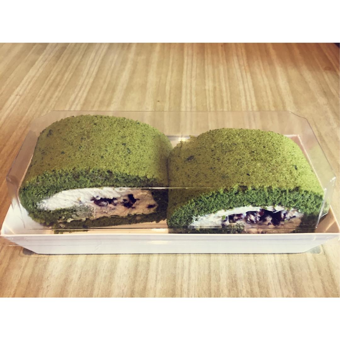 抹茶红豆蛋糕卷