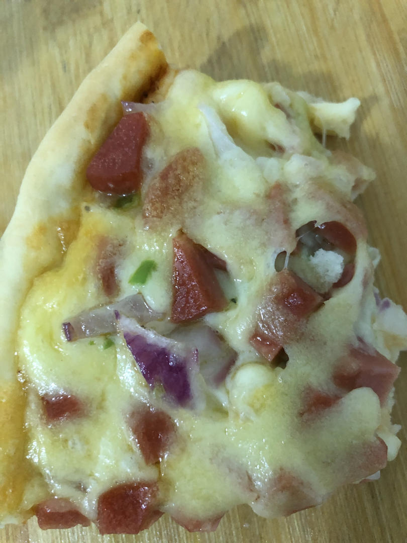口感甩必胜客十条街的什锦培根蔬菜披萨（含披萨饼制作方法）