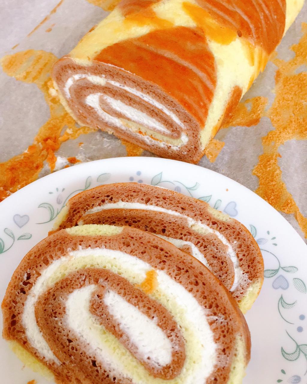 奶牛蛋糕卷+长颈鹿蛋糕卷