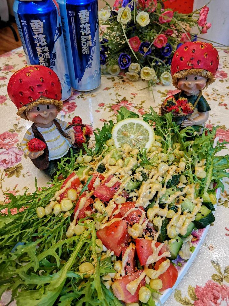 蔬菜火腿沙拉