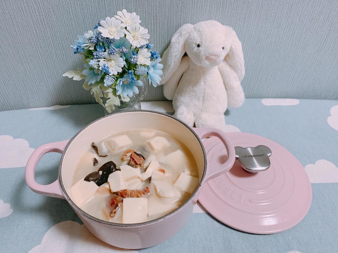 🍄平菇火腿豆腐汤