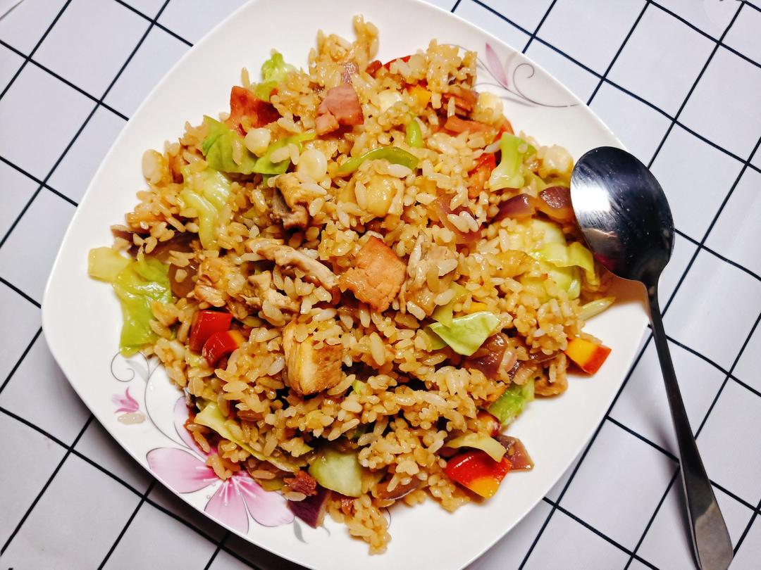 甜酒糖酒甜做的必胜客同款日式照烧鸡腿炒饭