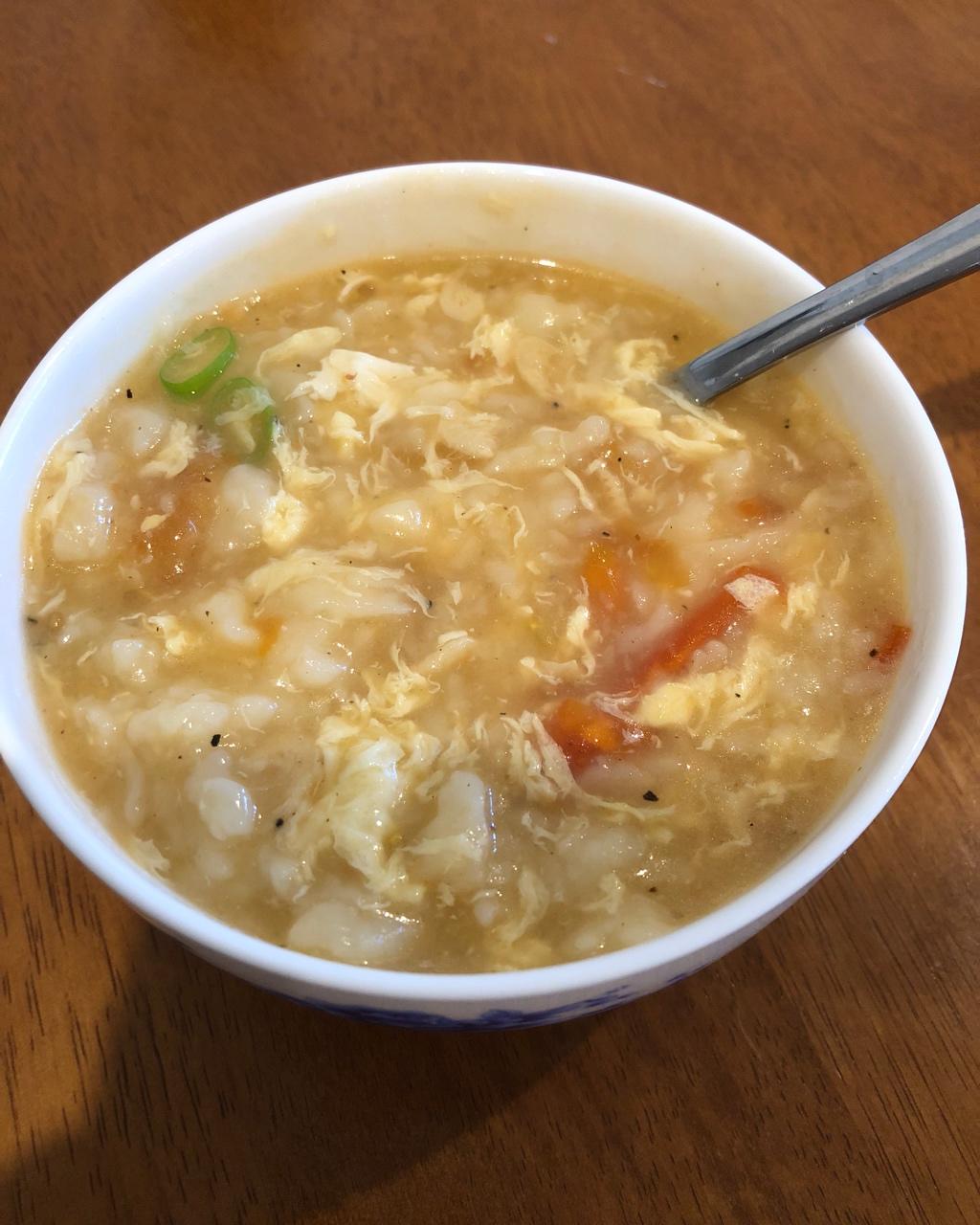 斑马不说话做的简单早餐-疙瘩汤