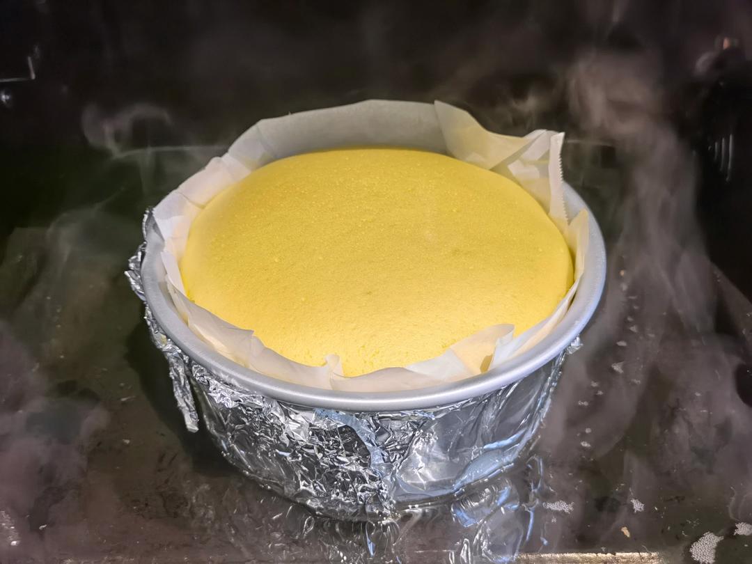 ❥对烘焙小白很友好の6寸蛋糕（低糖无油）（水浴法仿古早炒鸡绵软）