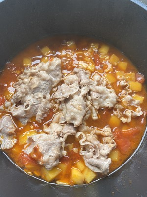 超开胃的番茄土豆肥牛汤‼️下米饭无敌了的做法 步骤7