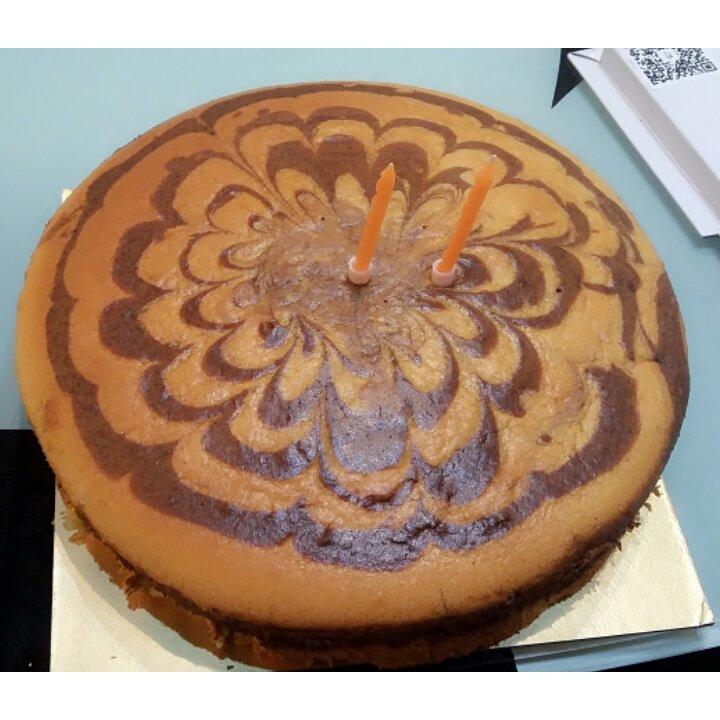 双色拉花戚风蛋糕