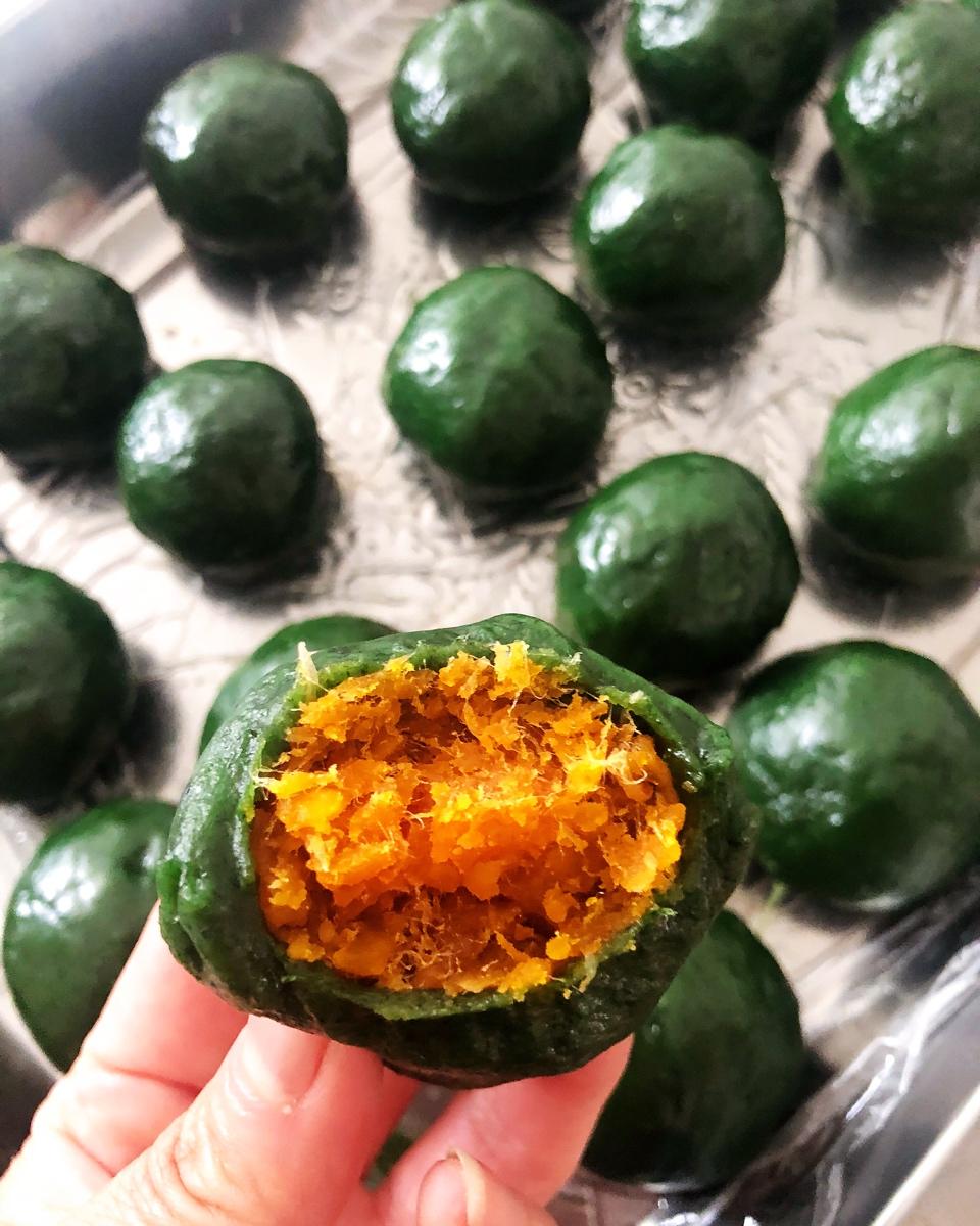 《Tinrry+》咸蛋黄肉松青团+红豆沙青团