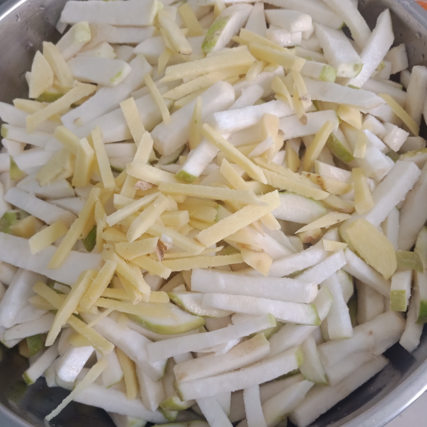 芥菜疙瘩咸菜(和腌小黄瓜)的做法 步骤3